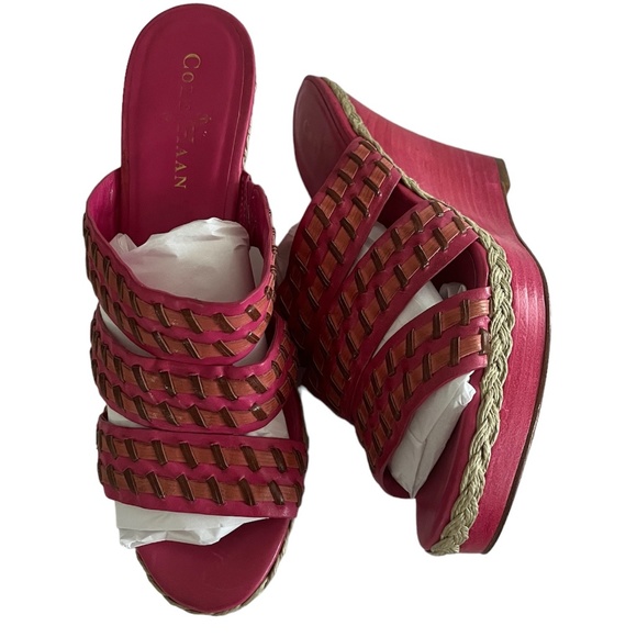 Like New Cole Haan Fuschia Wedges with Nike Air System - Picture 2 of 5